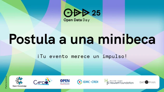 #LATAM |
🌎📊 ¡Atención, comunidad datera!
✨ Open Knowledge International (@OKFN) trae buenas noticias para ustedes ✨
🥳📊 ¿Quieren llevar su evento #OpenDataDay2025 al siguiente nivel?
🤓📋 ¡Postulen YA a sus minibecas y denle el impulso datero que merece! ➡️ https://bit.ly/41j5dc0