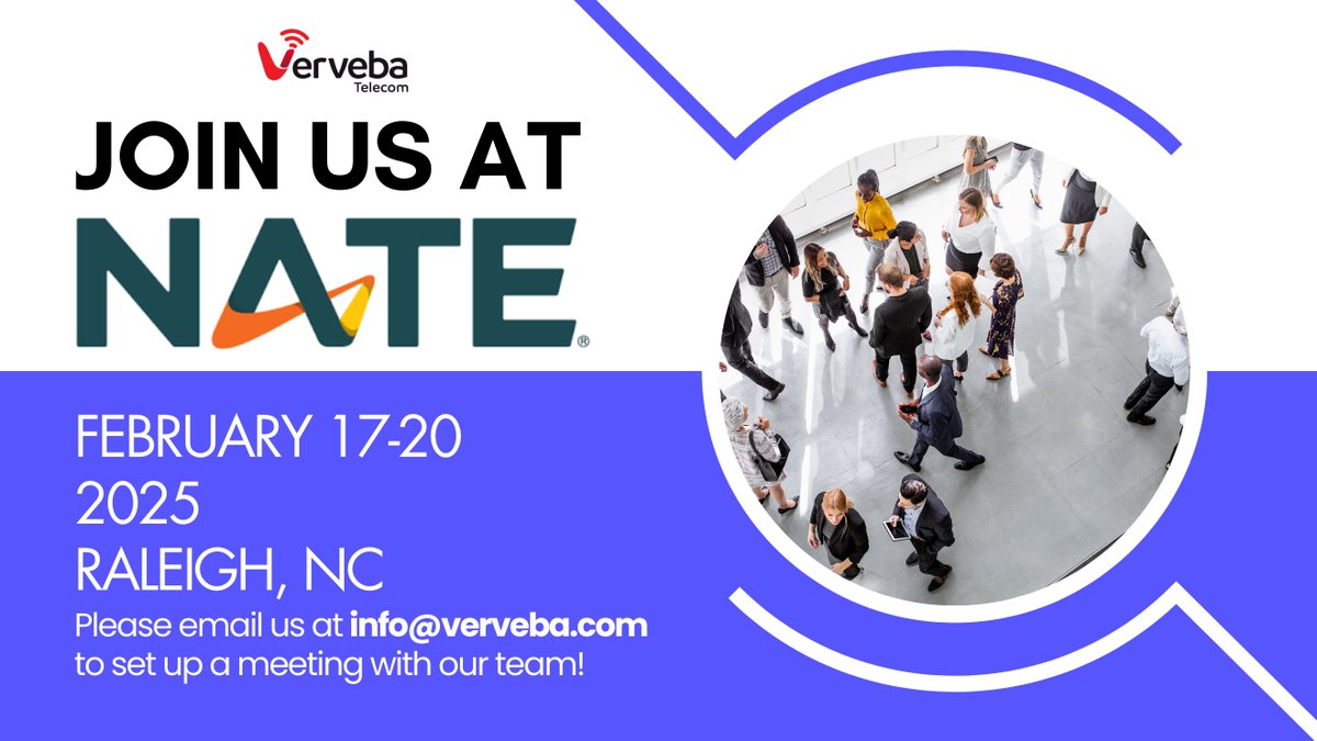 Verveba's tweet photo. #NATEUNITE2025
🚨LIVE NOW! Meet Verveba at NATEUNITE 2025 🚨

Mauricio is here at NATEUNITE 2025 – ready to discuss telecom solutions for your infrastructure needs!

If you’d like to connect, email us at info@verveba.com to arrange a meeting.

hashtag#VervebaAtNATE hashtag# https://t.co/WkcGYXFIy6