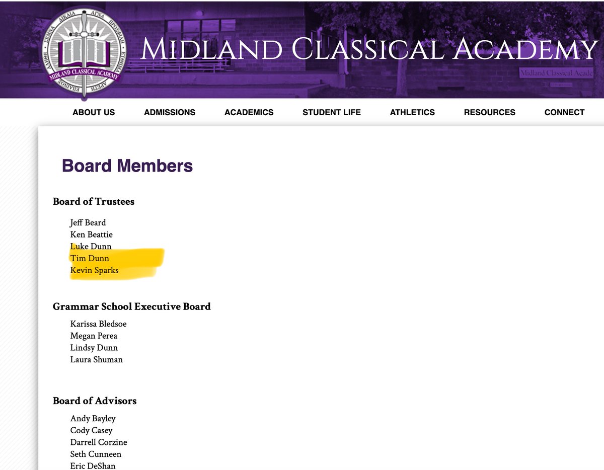 Suzanne Bellsnyder (@sbellsnyder) on Twitter photo There's a social media post going around revealing that Greg Abbott's wife is on the Board of a private school and questioning how that would be a conflict of interest.
My State Senator <a href="/kevinsparkstx/">Senator Kevin Sparks</a> sits on the board of a Midland Private school with none other thank West There's a social media post going around revealing that Greg Abbott's wife is on the Board of a private school and questioning how that would be a conflict of interest.
My State Senator <a href="/kevinsparkstx/">Senator Kevin Sparks</a> sits on the board of a Midland Private school with none other thank West