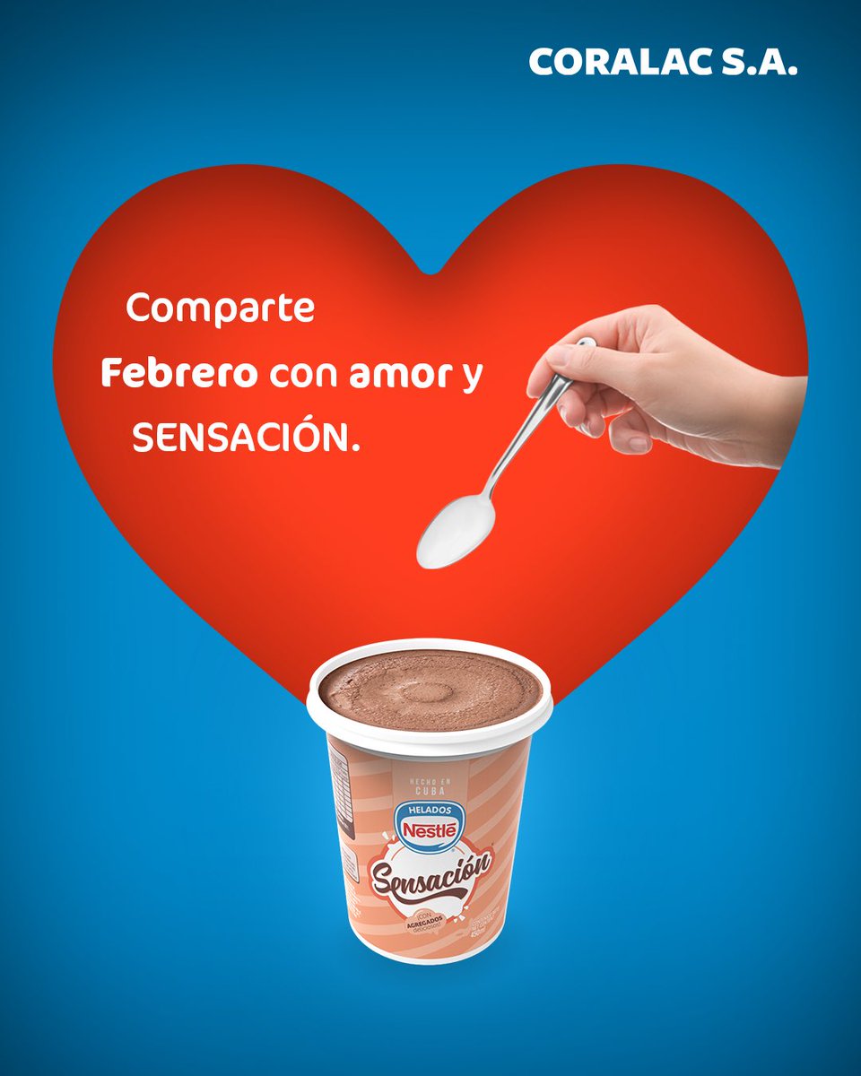 Con febrero llegaron los abrazos, los besos y por supuesto, los helados.

¿Qué sabor no te ha faltado en este mes del amor? 

#CoralacSA #Sensación