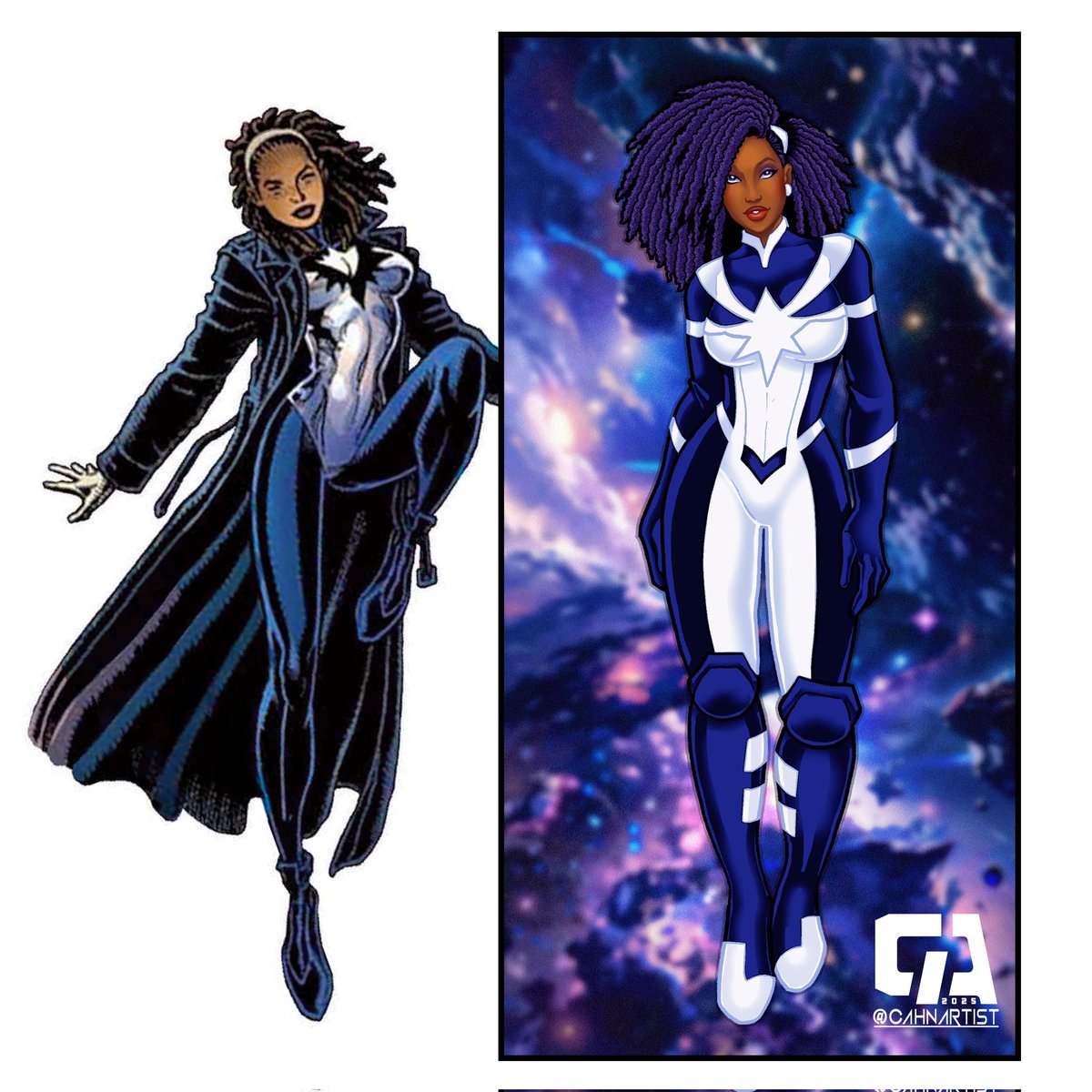Cahnartist's tweet photo. Still have to draw Doctor Voodoo and a few others, hopefully I can finish before #blackhistorymonth over 😬✊🏾🙏🏾🎨 In the meantime I added MoonGirl, Prodigy, and Photon #Cahnartist #artiststruggles #Marvel #MCU https://t.co/97vGjtEPwc