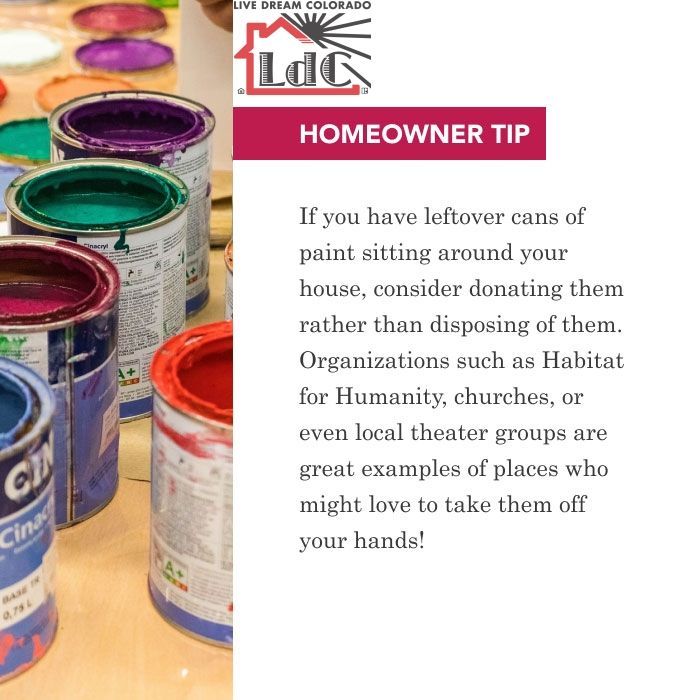 LaurenDCollier's tweet image. If you have leftover cans of paint sitting around your house, consider donating them rather than disposing of them.
#DIYHomeProjects #HomeownersGuide #HomeRepairSolutions #SustainableLiving #ZeroWasteHome #EcoConsciousLiving #RenovationProject #DIYHome #FixerUpper #EcoHome