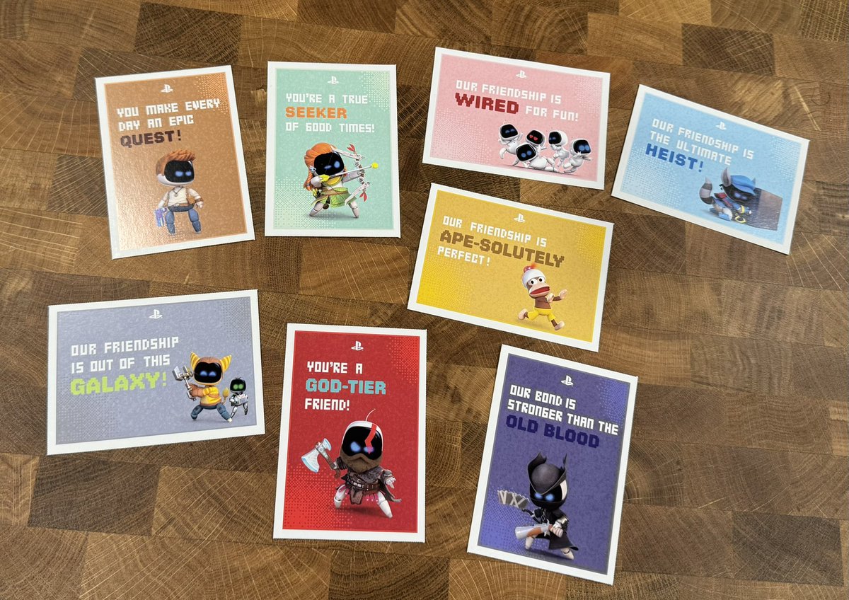 didn’t check my mail for a few days and nearly missed these amazing astro bot valentines