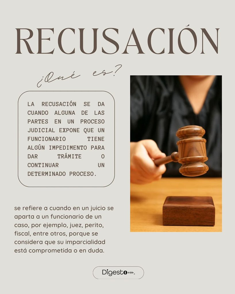 ¿Sabes qué es la recusación?

Acá te lo explicamos.