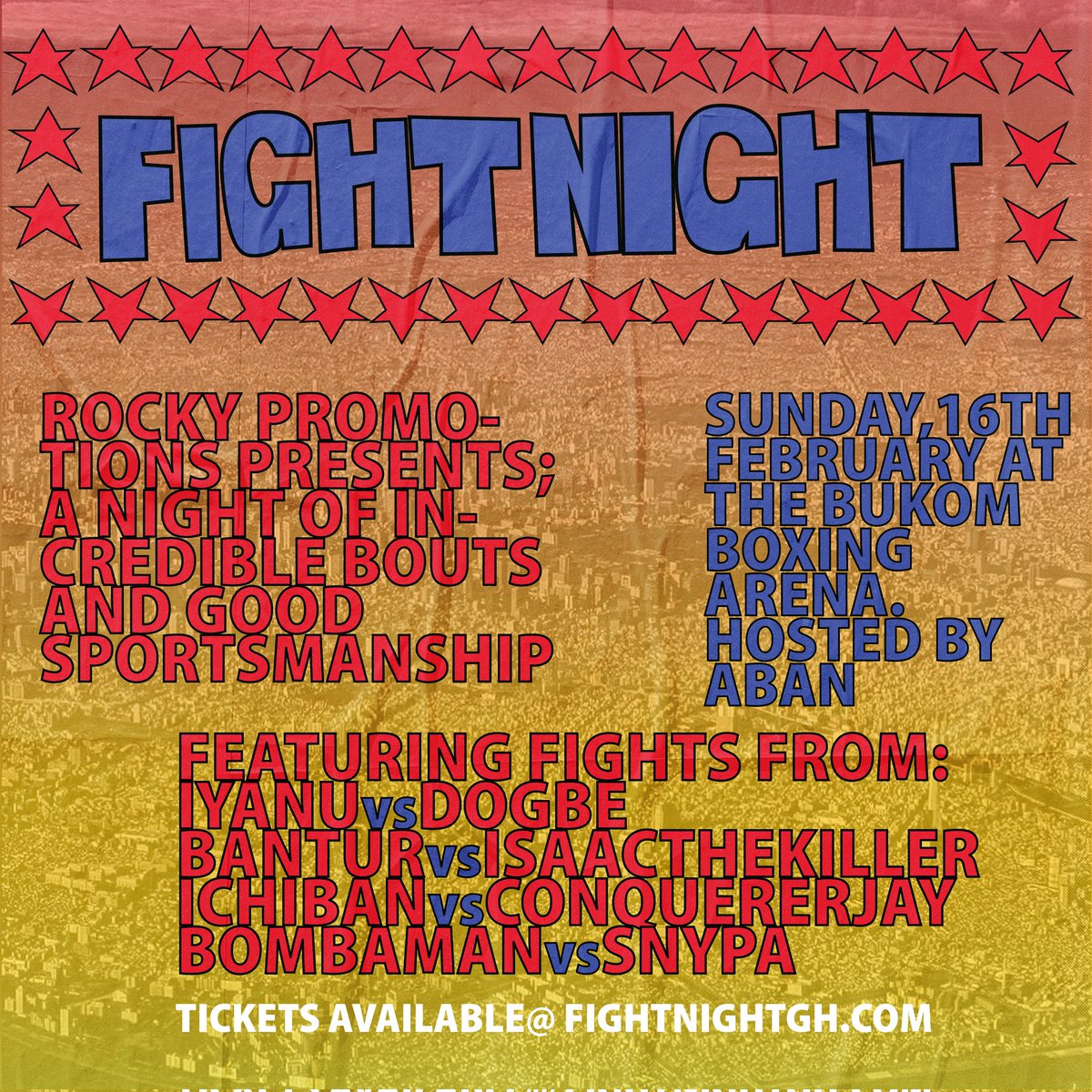 23BLOCKK's tweet photo. In my quest to stay consistent, i will be posting a new poster/design every week starting today.🤞🏾🤞🏾
FIGHT NIGHT. 
#weeklydesign no.1 https://t.co/s43UMA09Gv