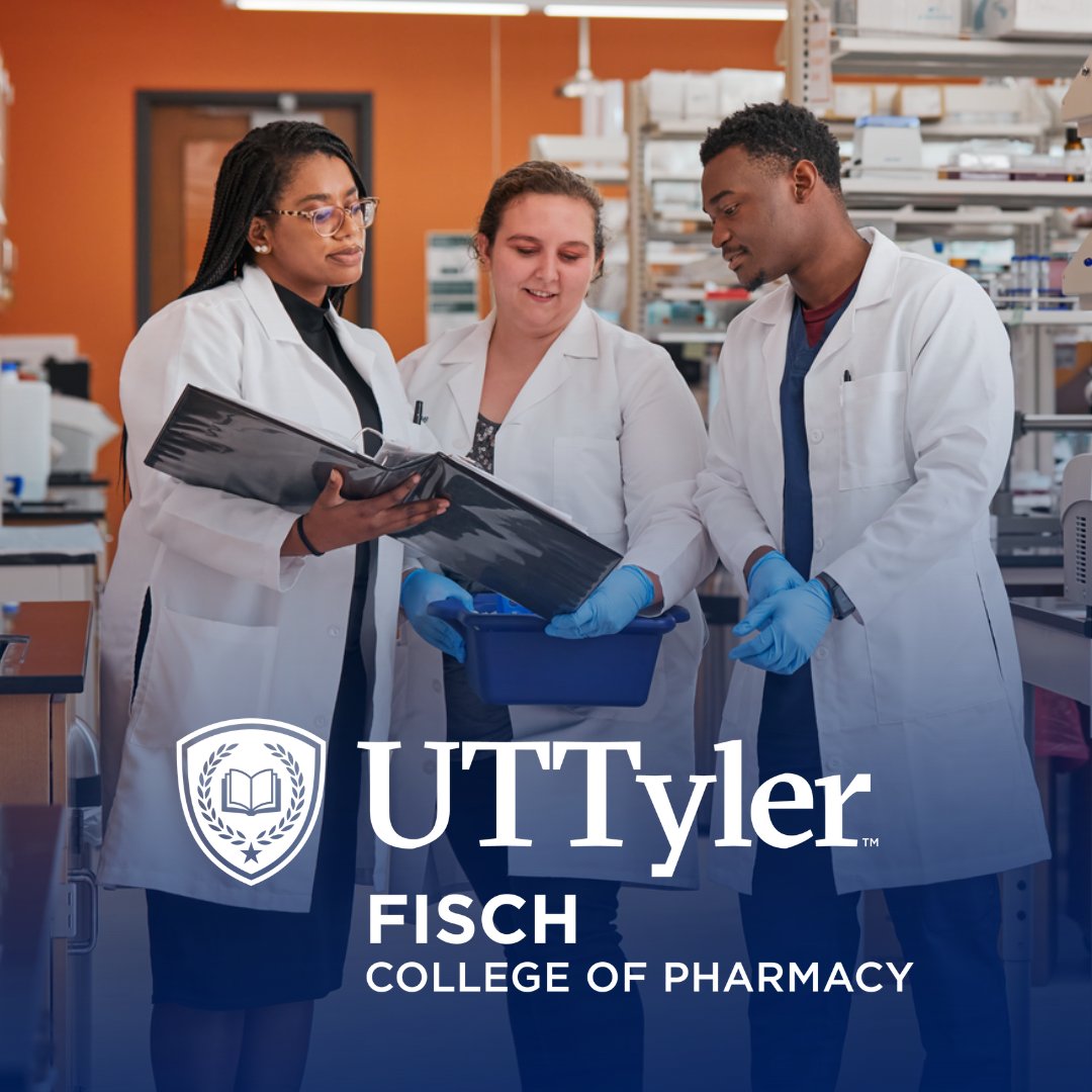 UTTylerPharmacy's tweet photo. Interested in becoming a pharmacist? Discover a world of opportunities, cutting-edge research, and a supportive community at the UT Tyler Fisch College of Pharmacy. Your future starts here! 💊✨#UTTylerFCOP #FuturePharmacists https://t.co/UWWhI5Uco2
