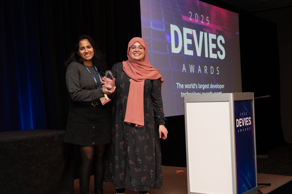 gitlab's tweet image. 🏆 We were honored to receive the DEVIES Award for AI &amp;amp; ML at the 13th Annual #DEVIES Awards ceremony at @DeveloperWeek. This recognition from the developer community means the world to us as we continue innovating in the AI/ML space. #DevWeek2025