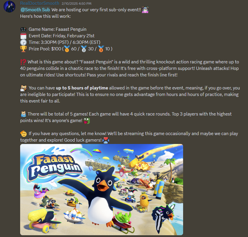 🐧This Friday, $100 <a href="/FaaastPenguin/">Faaast Penguin</a> Tournament!🐧