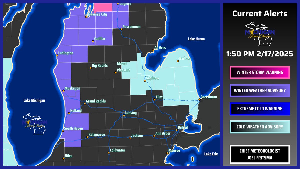 Winter weather advisories and warnings continue today as lake effect ...