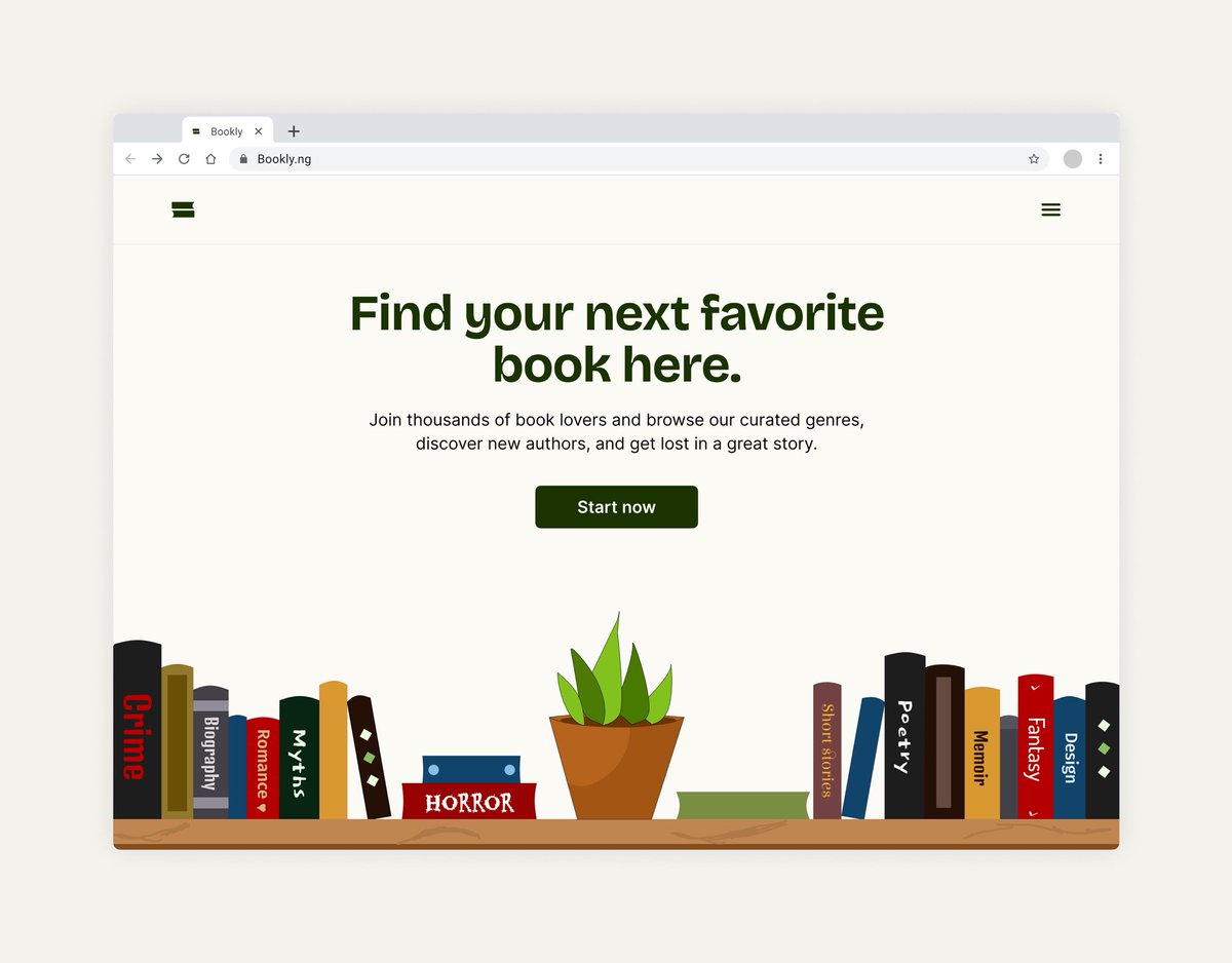Riah_Kin's tweet image. Reading is one of my favorite things to do! I illustrated and designed a hero section just for fellow book lovers. The goal of the illustration was to showcase the beauty of books on shelves in real-life.