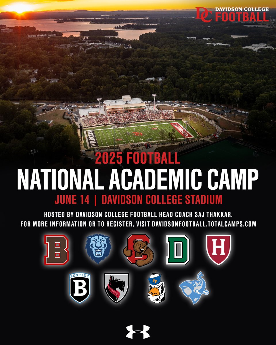 🚨 JUST ANNOUNCED 🚨

HUGE opportunity to compete at a top FCS facility in front of the best academic/athletic programs in the country! 

More schools to be announced soon!

Register Here: davidsonfootball.totalcamps.com

#GoCats