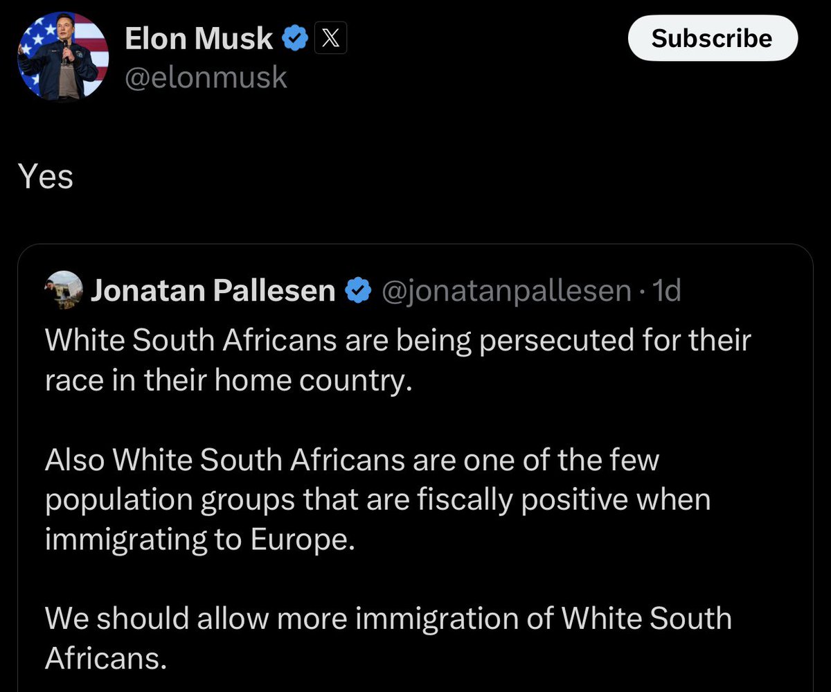 volo_droid's tweet photo. Elon Musk: Make Apartheid Great Again! https://t.co/lyVV9xfhEL