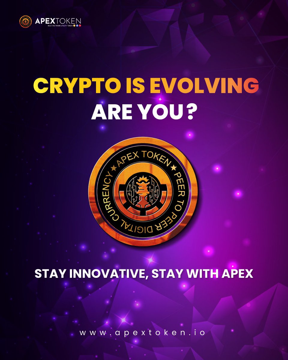 Crypto is evolving—are you? Stay innovative, stay ahead with #ApexToken. Join the future of digital currency today! apextoken.io