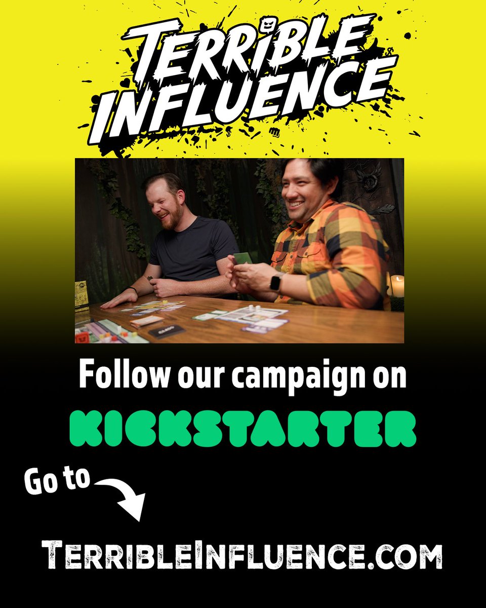 mpgisofficial's tweet image. 🔥 MPGiS FANS! 🔥

Than picked his favorite card, now it’s your turn!

Introducing Terrible Influence – the new game from one of the creators of MPGiS! Get ready to be terrible on your way to fame, fortune, and even the White House! Follow our campaign at TerribleInfluence.com