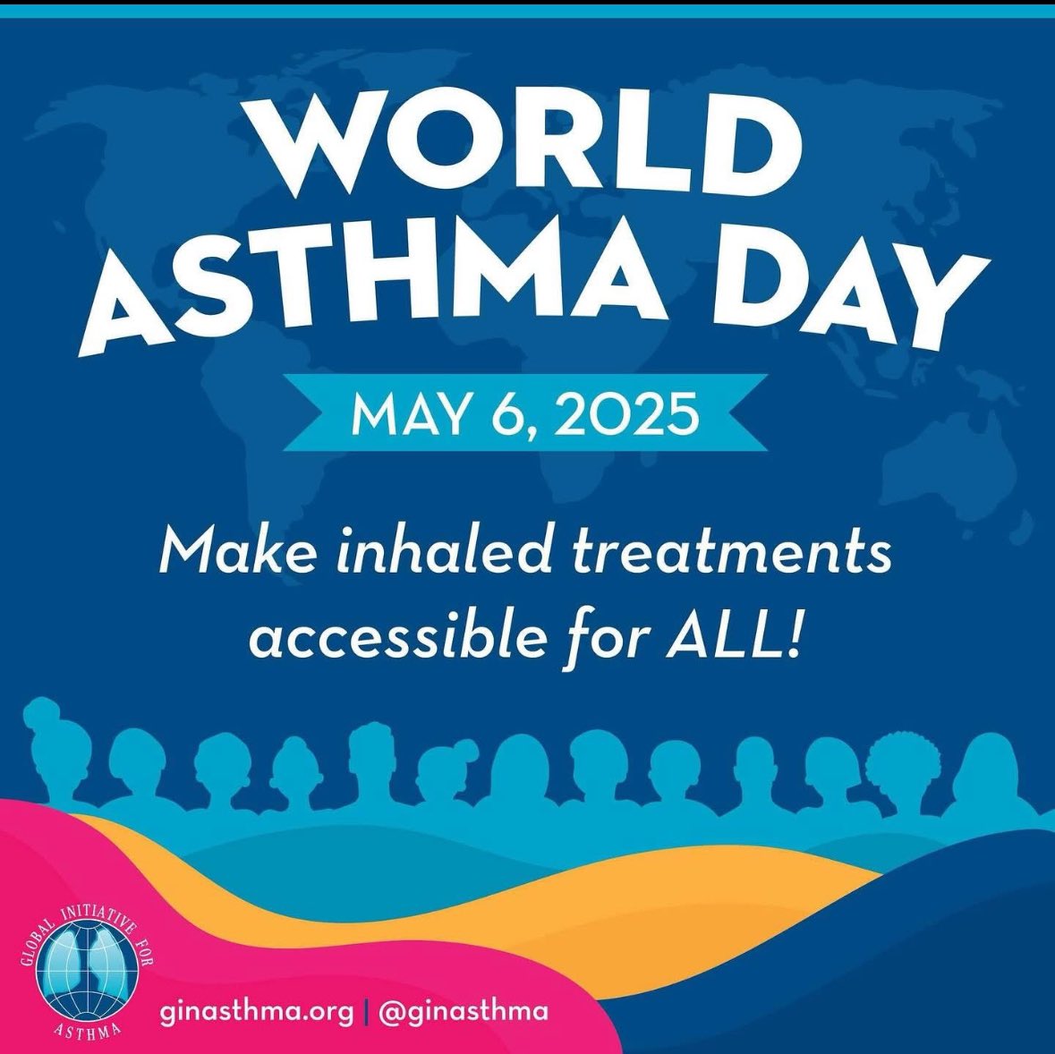 Em comemoração ao Dia Mundial da Asma 2025, a Iniciativa Global para a Asma (GINA) escolheu o tema “Tornar os Tratamentos Inalatórios Acessíveis para TODOS”. enfatiza a necessidade de garantir que as pessoas com asma possam ter acesso a medicamentos inalatórios que são essenciais