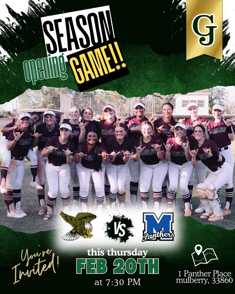 GJSoftball's tweet photo. Both Varsity and JV have their first game of the season on Thursday @ MHS.. come out and support your Lady Eagles 🦅 💚💛 https://t.co/amOXEuMOnr