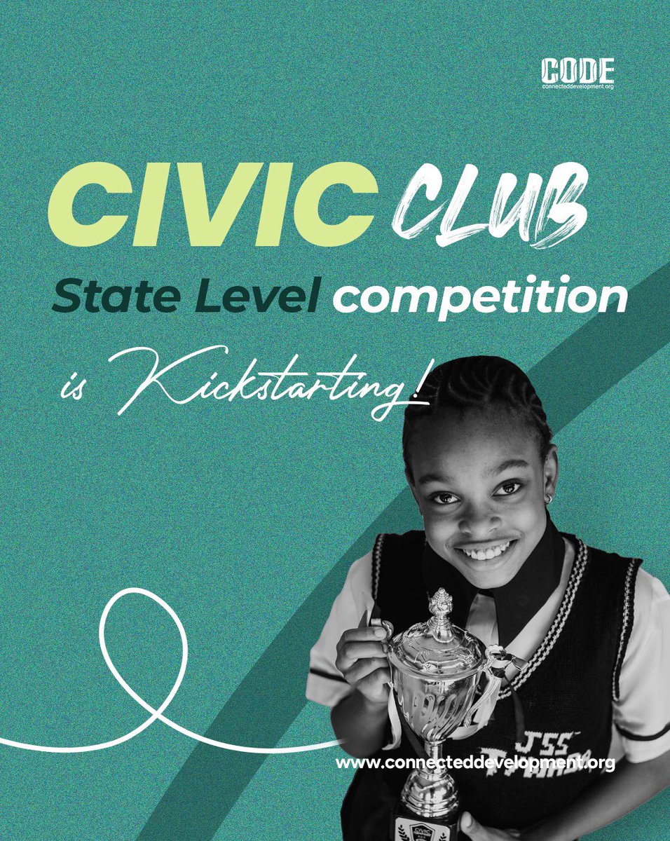 Connected_dev's tweet photo. Engaging young, active citizens through civic competition, Connected Development (@Connected_dev) Civic-Integrity Club state level quiz to hold in Rivers, Delta, Imo, Awka Ibom, Cross River and Abuja🥳

#Fair4All #PVPF4A #PowerOfVoices #ActiveCitizens https://t.co/c0JZ4NU6BY