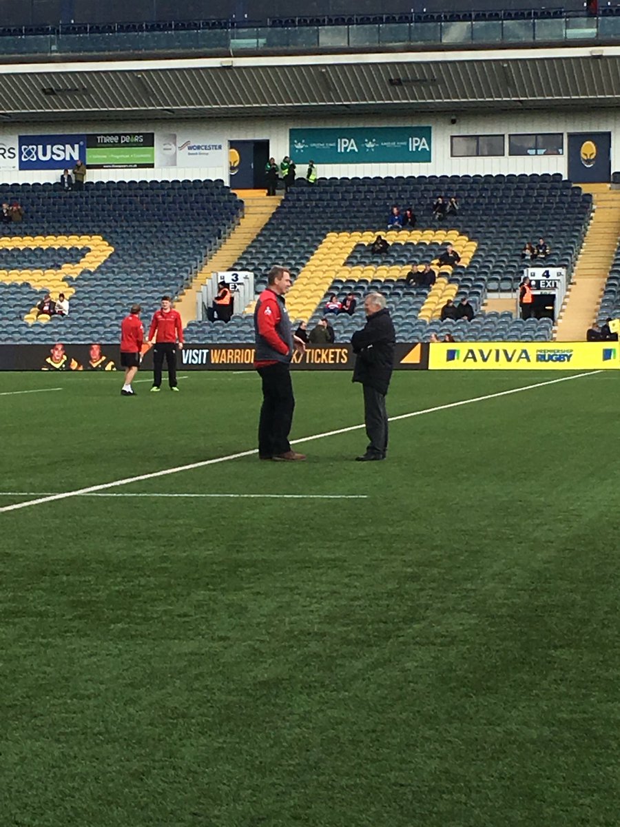 On this day in 2018 - Solly having a pre-match chat with Ackerman, a few beers, laughs with family &amp; friends and a 25-15 win against local rivals ⁦<a href="/gloucesterrugby/">Gloucester Rugby 🍒</a>⁩. Those were the days!… and just look at that ⁦<a href="/WorcsWarriors/">Worcester Warriors</a>⁩ team 😍