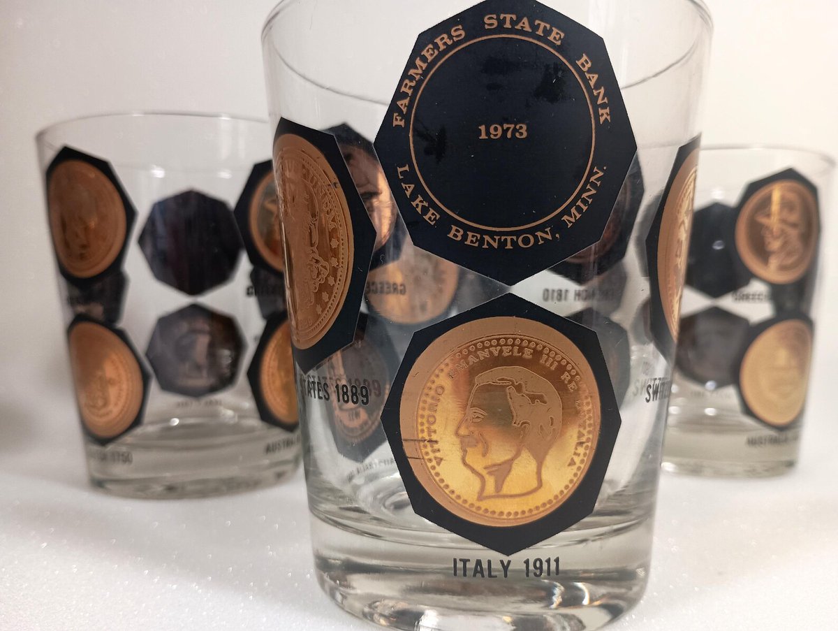 RetroRecollec's tweet photo. https://t.co/ngwOYunso8
Coins around-the-world through the ages Mid-Century barware double old fashioned cocktail glasses. #midCenturyBarware #doubleOldFashioned #cocktailGlasses #wiseshopper https://t.co/MJ7FBTKMXq