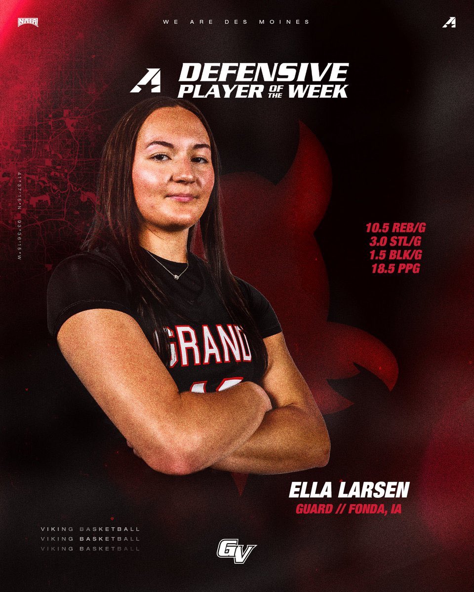 Viking Athletics (@vikingathletics) on Twitter photo Let her cook 👩🍳
5TRAIGHT x <a href="/HeartSportsNews/">Heart of America Athletic Conference</a>
<a href="/gv_wbb/">GVU WBB</a> x <a href="/ella_larsen40/">Ella Larsen</a>
#WEAREDSM Let her cook 👩🍳
5TRAIGHT x <a href="/HeartSportsNews/">Heart of America Athletic Conference</a>
<a href="/gv_wbb/">GVU WBB</a> x <a href="/ella_larsen40/">Ella Larsen</a>
#WEAREDSM