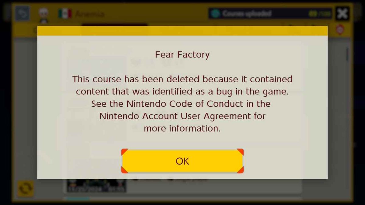 <a href="/NintendoAmerica/">Nintendo of America</a> The Mario Maker 2 report system is being abused to remove levels en masse from your game's most dedicated players. These levels do not contain glitches or inappropriate content. They are, however, very challenging, so you are removing their best accomplishments.