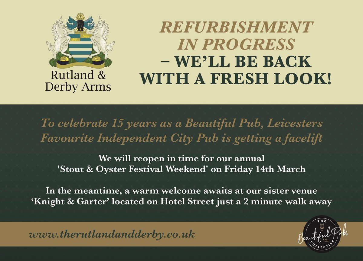 We are CLOSED, but don't worry not forever! #RefurbishmentInProgress ⬇️