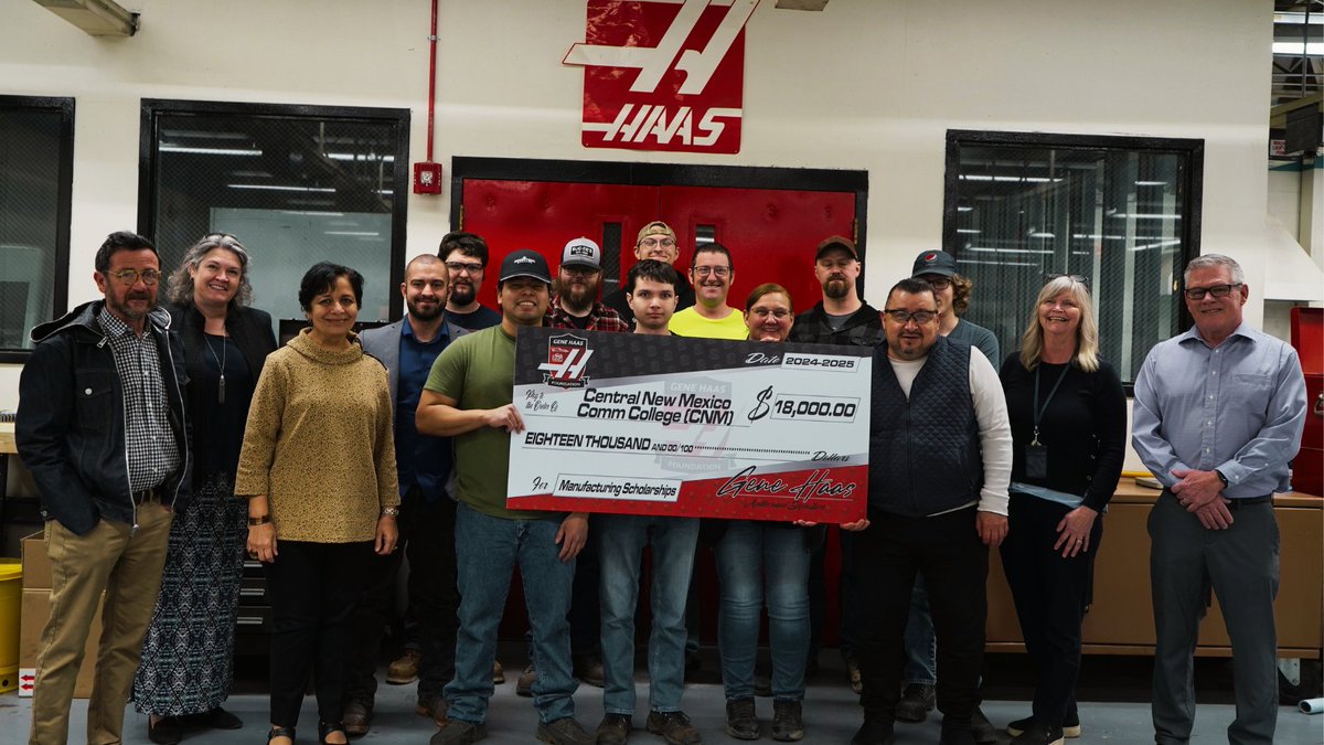 CNMsuncats's tweet image. A heartfelt THANK YOU to the Gene Haas Foundation for their generous contribution to the #CNM Machine Tool Technology Program! Your support helps us provide students with the skills and resources needed for success in the #manufacturing industry. 

#machinetooltechnology