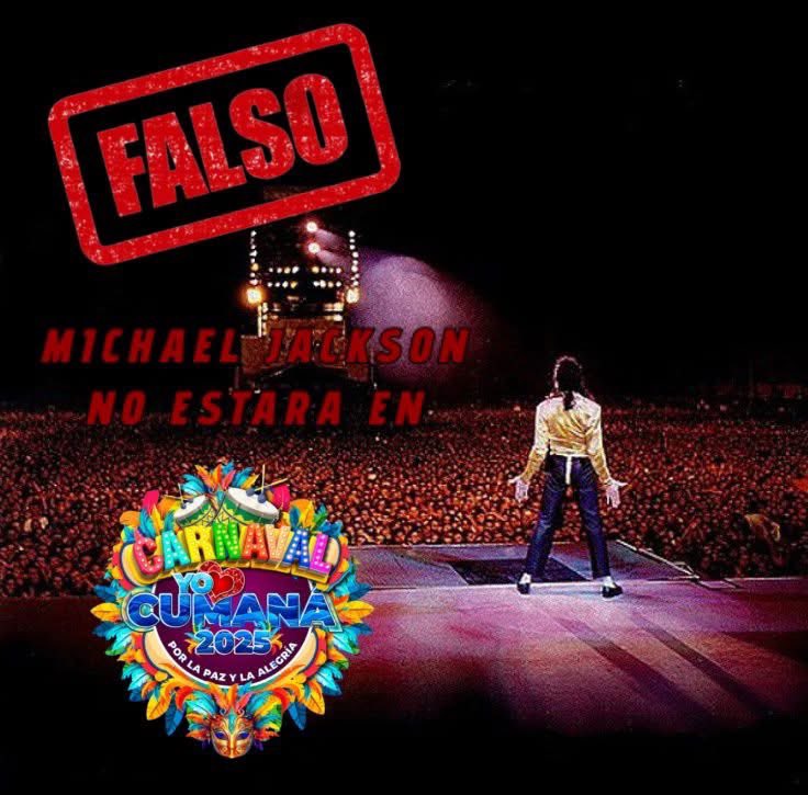 Nunca pensé que tendría que aclarar esto pero…

ES FALSO que Michael Jackson se va a presentar en lo carnavales de Cumaná