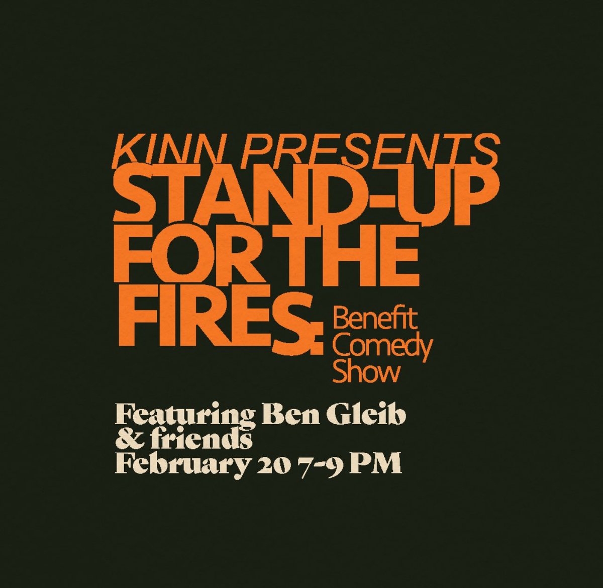 LA still has lots of recovery to do from 🔥. So I’m hosting another fundraiser. This time a comedy show in Venice this Thur The Kinn. Drinks &amp; laughs w my hilarious friends. Plus I’m headlining so it’s a rare chance to see me do a long set on the Westside
lu.ma/kinnpresents-b…
