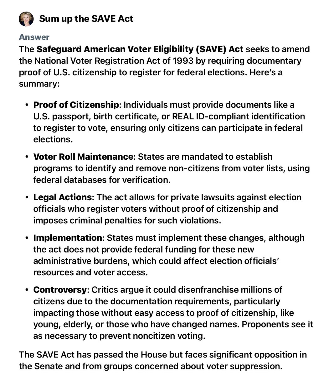 These countries require voter ID. 

America is a corrupt joke for letting Democrats run this.

We need to pass the SAVE ACT. 

Why isn't the <a href="/HouseGOP/">House Republicans</a> or the <a href="/SenateGOP/">Senate Republicans</a> PUSHING for this HARD? 

It passed the House.  Its SITTING on <a href="/LeaderJohnThune/">Leader John Thune</a>’s desk. 

Priority #1.
