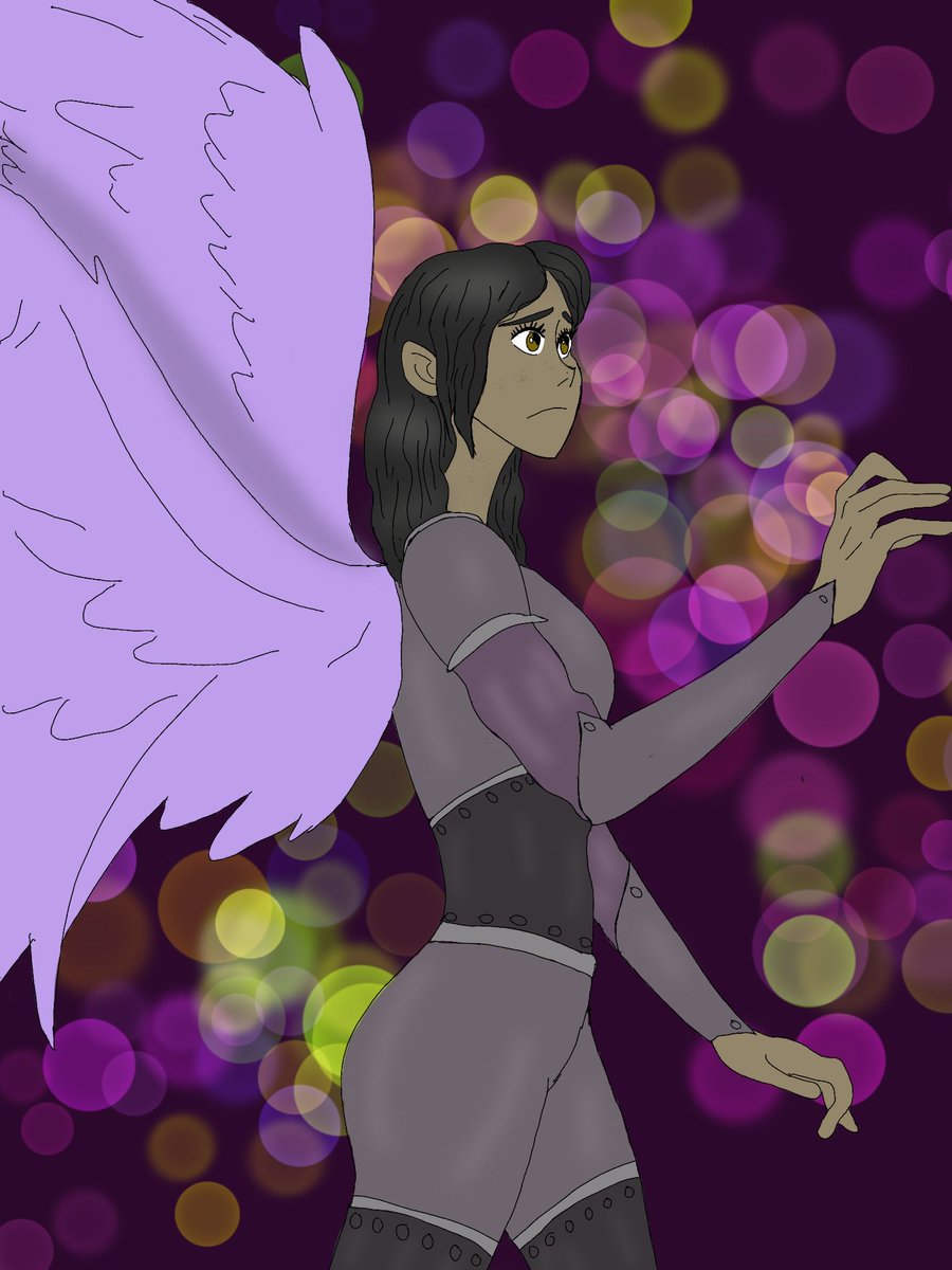 DashieDaze's tweet photo. Another fantasy oc that I finished earlier today she is just too cute 🥰 #ocart #myocs #artistsonbluesky #dndoc #dnd5e #dndart #pathfindercharacter #pathfinderart #pathfinder #dndcharacter #angel #dndassimar #champion #dndpaladin https://t.co/kWWOBJgu0U