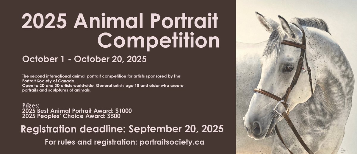 SocietyPortrait's tweet photo. Online entry https://t.co/LRuA8LKf1L , deadline is September 20,2025 https://t.co/B86xVnzxTL