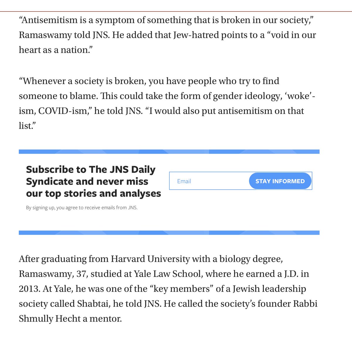 heywildrich's tweet image. Ramaswamy is a fellow at the Paul &amp;amp; Daisy Soros Fellowships for New Americans, Paul was the older brother of George Soros.

while in law school, Vivek was a remember of a leadership org called Shabtai.

Both orgs promote open-borders, social justice &amp;amp; "global jewish leadership."