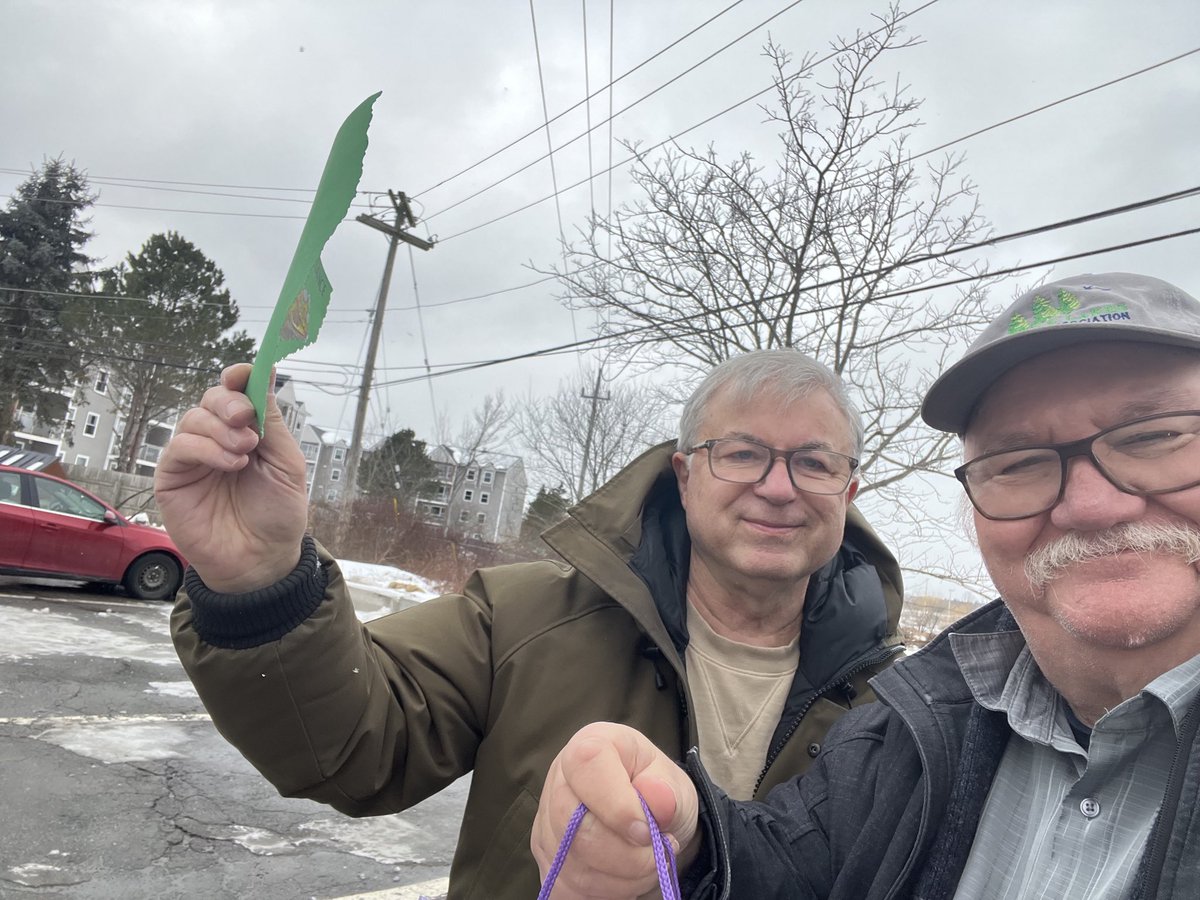 Walter N  Regan presents 100 valentines made by residents to Damian Stoilov MLA Bedford South the love of Sandy Lake area Save Sandy Lake now development threatens the lake water quality wildlife habitats ecological corridors Please acquire the last 1,700 acres
undeveloped land