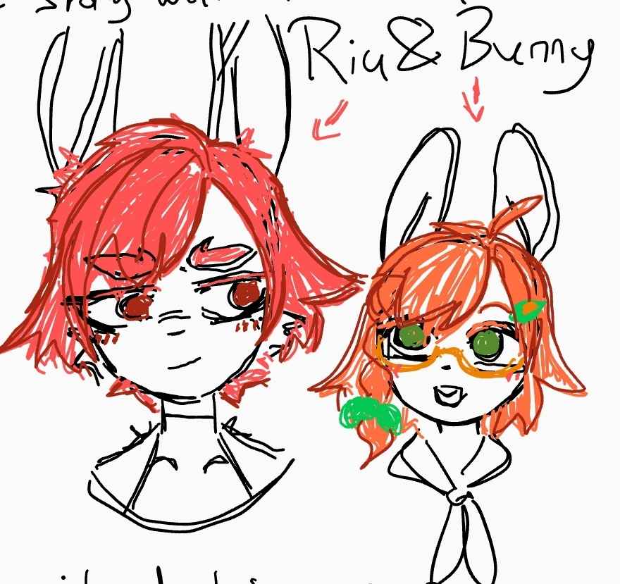 Ria and Bunny Phone Doodle! 💝🍀
