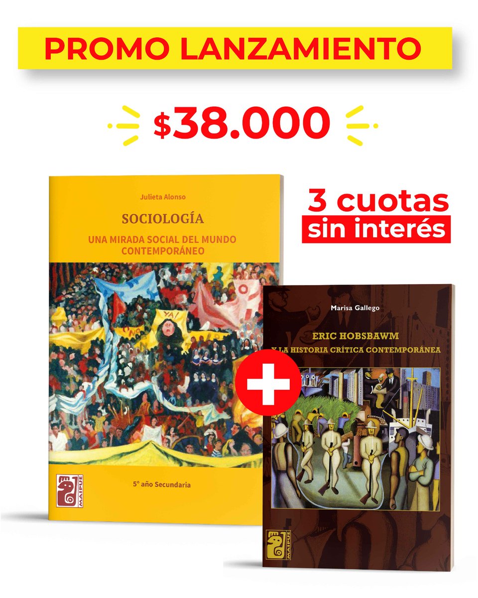📚 PROMO LANZAMIENTO 🔥

Llevate Sociología + Eric Hobsbawm y la historia crítica contemporánea por $38.000 💥 ¡y pagalo en 3 cuotas sin interés! Hasta el 10/3

📍 tinyurl.com/254cbthe