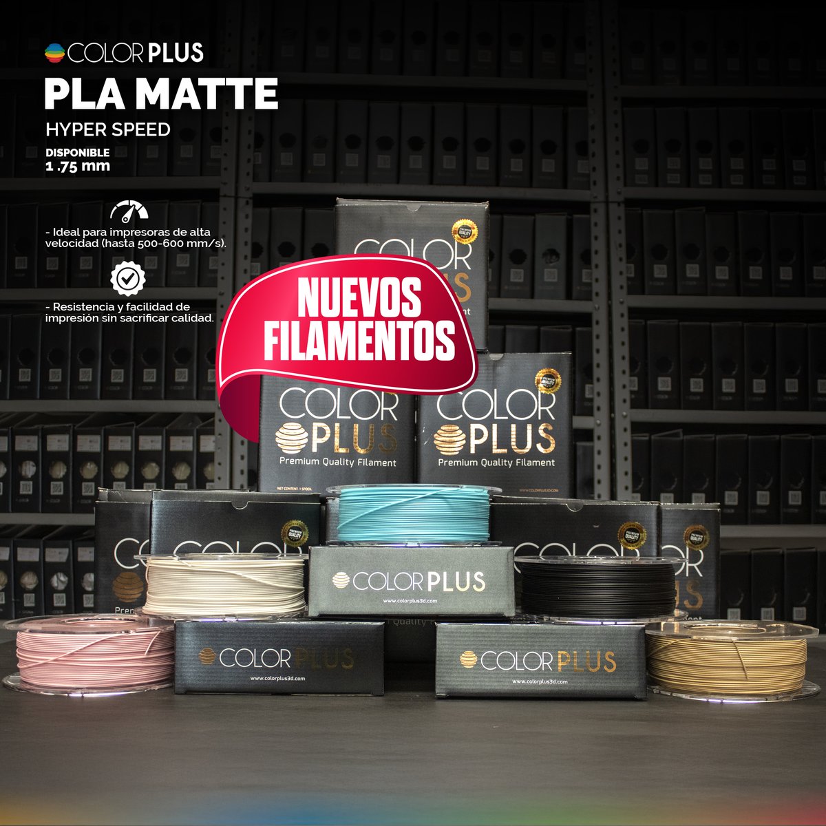 ColorPlus3d's tweet image. PLA RAINBOW  🌈
 🔹Ideal para crear piezas multicolor con un efecto arcoíris impresionante. ✨
👀Características destacadas:
-Olor mínimo durante el uso 🌿
-Efecto multicolor arcoíris para un acabado único 
.
.
#filamento #3dprint #Colorplus #filamento3d #impresion3d  #pla #3d