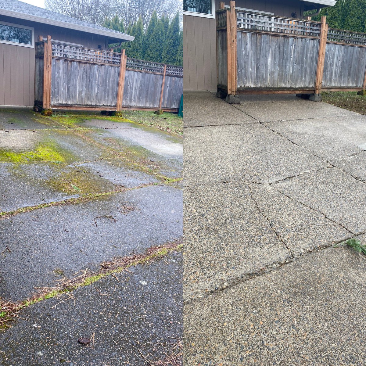 Is moss ruining your driveway?

Check out these before and after pictures! You’ll notice that the areas covered in moss showed significant cracks and damage after we pressure washed the driveway.

pureflohomesolutions.com/pressure-washi…

(971) 424-8253