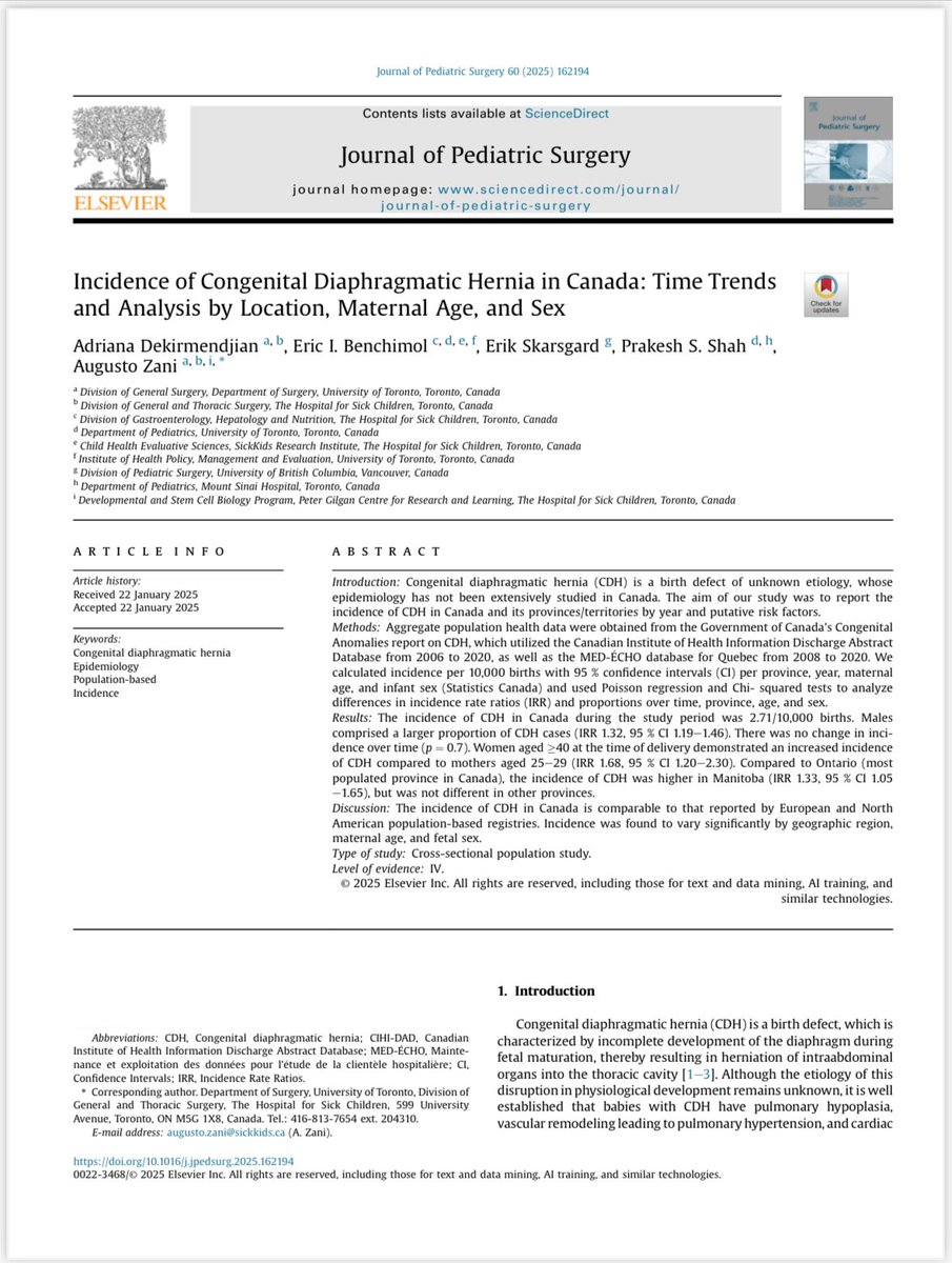Augusto Zani (@augusto_zani) on Twitter photo Excited to share our latest study on #CDH! Congrats to <a href="/AdrianaDek43945/">Adriana Dekirmendjian</a> who’s spearheaded the project! Risks for having a CDH baby depend on factors such as mom’s age, where she lives, and the baby’s sex! <a href="/cdhintl/">CDH International</a> <a href="/CDHUK_CHARITY/">CDH UK</a> <a href="/Zani_Lab/">Zani Lab</a> <a href="/WashUMedPedSurg/">WashU Medicine Division of Pediatric Surgery</a> <a href="/WashUSurgery/">WashU Medicine Department of Surgery</a> <a href="/jpedsurg/">jpedsurg</a> Excited to share our latest study on #CDH! Congrats to <a href="/AdrianaDek43945/">Adriana Dekirmendjian</a> who’s spearheaded the project! Risks for having a CDH baby depend on factors such as mom’s age, where she lives, and the baby’s sex! <a href="/cdhintl/">CDH International</a> <a href="/CDHUK_CHARITY/">CDH UK</a> <a href="/Zani_Lab/">Zani Lab</a> <a href="/WashUMedPedSurg/">WashU Medicine Division of Pediatric Surgery</a> <a href="/WashUSurgery/">WashU Medicine Department of Surgery</a> <a href="/jpedsurg/">jpedsurg</a>