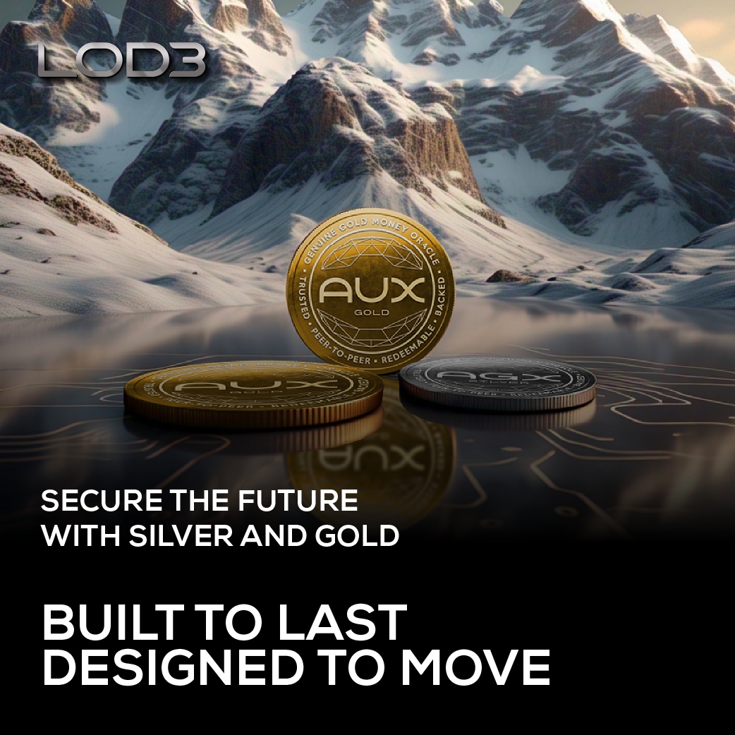 LOD3 (@lode_one) on Twitter photo Built to last. Designed to move.
Silver and Gold are no longer just stored—they’re spendable, fungible and borderless. 
Learn more at LOD3.fi.
#PreciousMetals #wealth #AGX #AUX #defi #money Built to last. Designed to move.
Silver and Gold are no longer just stored—they’re spendable, fungible and borderless. 
Learn more at LOD3.fi.
#PreciousMetals #wealth #AGX #AUX #defi #money