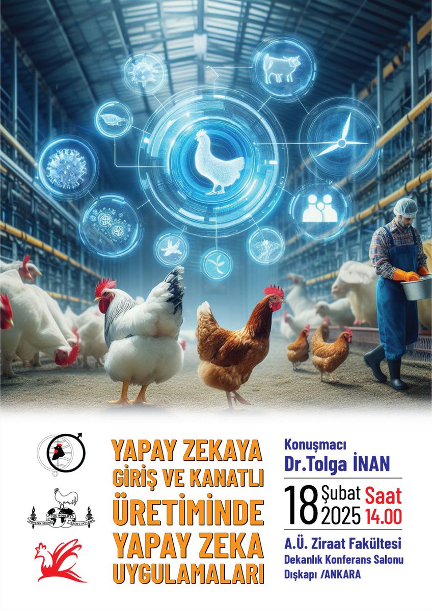 Bilimsel tavukçuluk derneğince  18 Şubat Salı günü saat 14:00’te Ankara Üniversitesi ziraat fakültesi dekanlığı konferans Salonu’nda sizi de görmekten mutlu olacağız.