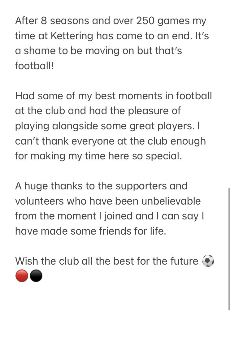Thank you <a href="/KTFCOfficial/">Kettering Town FC</a> 🔴⚫️⚽️