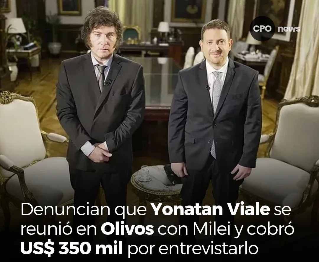 Oime <a href="/JonatanViale/">Jonatan Viale</a> y vos tratas de chorra a Cristina y recibis plata sucia de este ESTAFADOR que le roba a todos los argentinos?
#MileiEstafador #MileiVerguenzaMundial