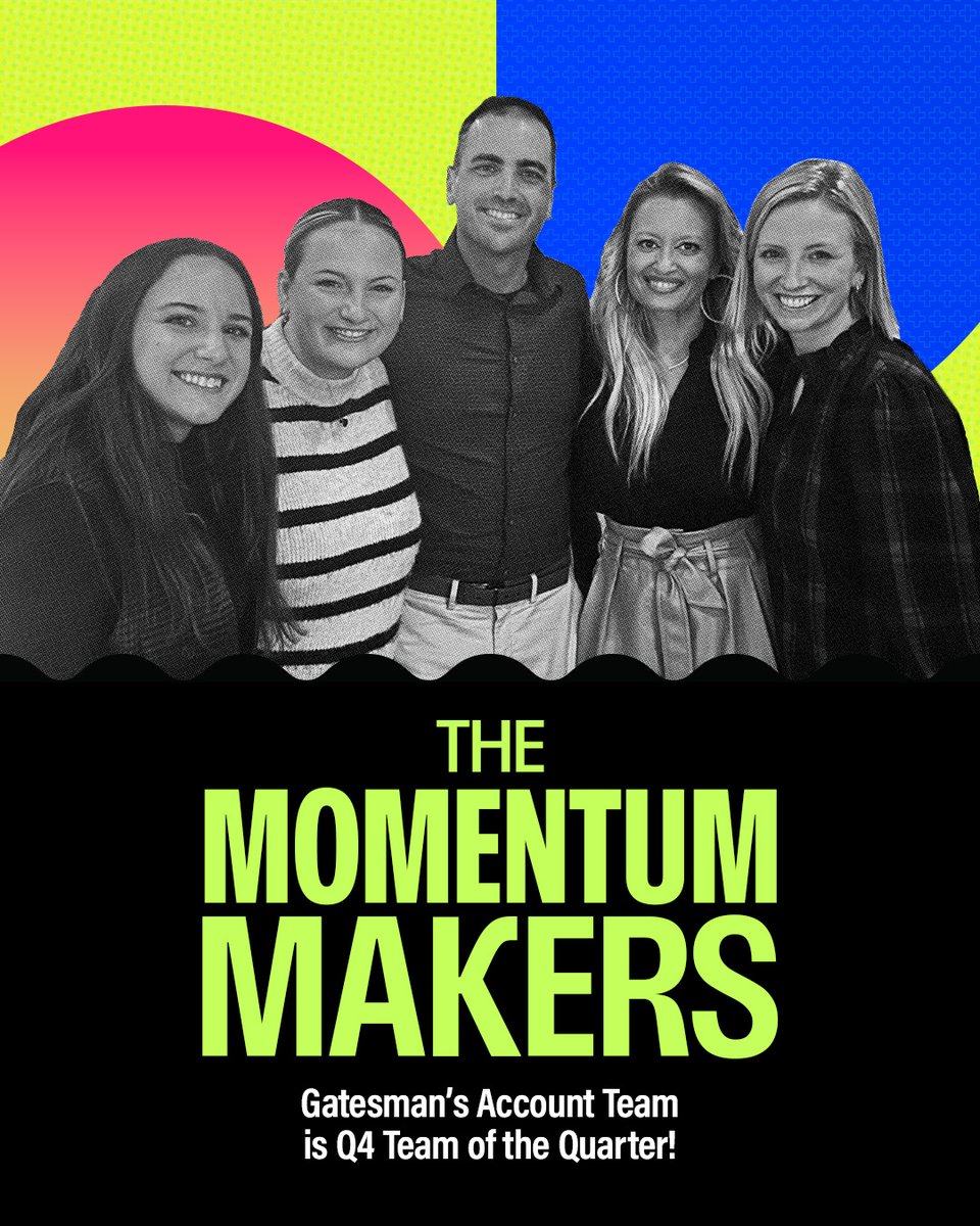 Allow us to reintroduce one of the unstoppable forces behind #TeamGatesman's success: our Q4 Team of the Quarter! 👑 From forging relationships to redefining efficiency, the Account Management team doesn't just maintain momentum—they create it. 💥

📰: gatesmanagency.com/newsroom/accou…