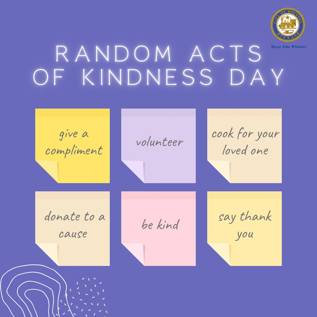 Today is a reminder that even the smallest acts of kindness can make a big difference. Whether it's a smile, a helping hand, or a word of encouragement...
let's spread positivity and compassion in our communities today and everyday.