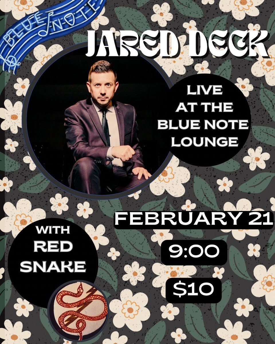 Friday night show at <a href="/okcbluenote/">OKC Blue Note</a> on Robinson! Red Snake goes on at 9pm, us immediately after. 21+, $10. #okcmusic #okcmusicscene #paseookc #uptownokc #midtownokc #livemusic #oklahomamusic #okiemusic