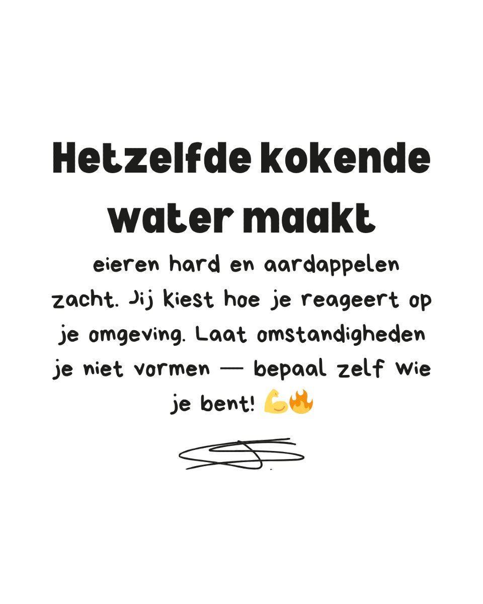 ThimoSonius's tweet photo. Hetzelfde kokende water maakt eieren hard en aardappelen zacht. Jij kiest hoe je reageert op je omgeving. Laat omstandigheden je niet vormen—bepaal zelf wie je bent! 💪🔥 #Mindset #Ondernemersmentaliteit https://t.co/iUvskrb8NR