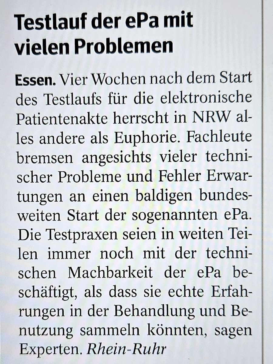 Warum hat man das nicht schon längst vorher getestet? #ePa