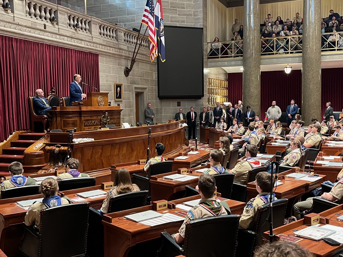 GRC_Scouting's tweet image. Eagle Scout Recognition Day at the Missouri State Capitol. Thanks to
@GovMikeKehoe
and Lieutenant Governor @davidwasinger for addressing the Scouts and their families in attendance.  #115YearsOfScouting