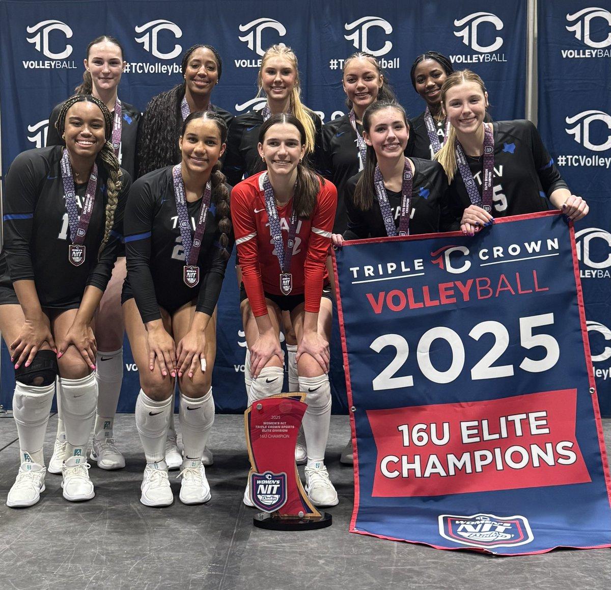 TAVVolleyball's tweet photo. Your 2025 Triple Crown 16's CHAMPIONS: #TAV16BlackPaul 🥇! #GoTAV #threepeat https://t.co/2eTb6o0Vck